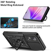 Husa Oppo A98 5G cu inel Ring Armor Kickstand Tough Rugged cu protectie camera - blue