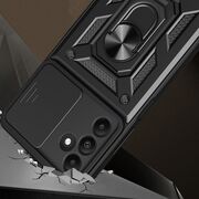 Husa pentru  Samsung Galaxy A15 Ring Armor Kickstand Tough Rugged Cover cu protectie camera, albastru
