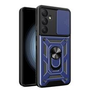 Husa pentru Samsung Galaxy A55 cu inel Ring Armor Kickstand Tough, protectie camera - blue