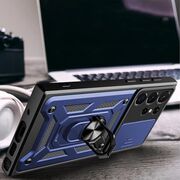 Husa pentru Samsung Galaxy Note 20 Ultra cu inel Ring Armor Kickstand Tough, protectie camera - blue