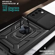 Husa pentru Samsung Galaxy S20 cu inel Ring Armor Kickstand Tough, protectie camera - blue