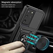 Husa pentru Samsung Galaxy S20 Plus cu inel Ring Armor Kickstand Tough, protectie camera - blue