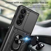 Husa pentru Samsung Galaxy Z Fold 5 cu inel Ring Armor Kickstand Tough, protectie camera - blue