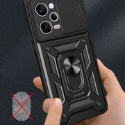 Husa pentru Xiaomi Redmi Note 12 Pro 5G sau Poco X5 Pro cu inel Ring Armor Kickstand Tough, protectie camera - blue