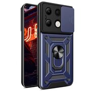 Husa pentru  Xiaomi Redmi Note 13 4G Ring Armor Kickstand Tough Rugged Cover cu protectie camera, albastru