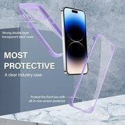 Pachet 360: Husa cu folie integrata pentru iPhone 15 Plus Cover360 fata spate - mov