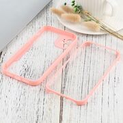 Pachet 360: Husa cu folie integrata pentru iPhone 11 Cover360 fata spate - roz / transparent