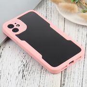 Pachet 360: Husa cu folie integrata pentru iPhone 11 Cover360 fata spate - roz / transparent