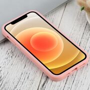 Pachet 360: Husa cu folie integrata pentru iPhone 12 Cover360 fata spate - roz / transparent