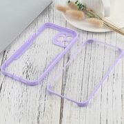 Pachet 360: Husa cu folie integrata pentru iPhone 12 Pro Cover360 fata spate - mov / transparent