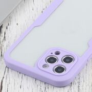 Pachet 360: Husa cu folie integrata pentru iPhone 12 Pro Cover360 fata spate - mov / transparent