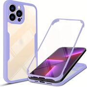 Pachet 360: Husa cu folie integrata pentru iPhone 13 Pro Max Cover360 fata spate - mov