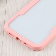Pachet 360: Husa cu folie integrata pentru iPhone 14 Cover360 fata spate - roz / transparent