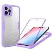 Pachet 360: Husa cu folie integrata pentru iPhone 14 Pro Cover360 fata spate - mov