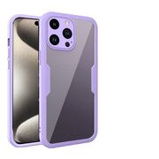 Pachet 360: Husa cu folie integrata pentru iPhone 15 Pro Max Cover360 fata spate - mov