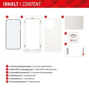 [Folie sticla + husa] premium Samsung Galaxy S23 Ultra Displex Real Glass 3D cu aplicator 10H - extremely hard & scratch-resistant, transparenta