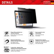 Folie premium MacBook Air 15" (2023 / 2024) Displex Laptop Privacy Safe, negru