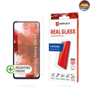 Folie sticla premium Samsung Galaxy A54 Displex Real Glass 2D cu aplicator, transparenta