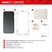 Folie sticla premium Samsung Galaxy S22 Plus 5G / S23 Plus Displex Real Glass Privacy Full Cover 10H cu aplicator, negru