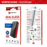 Folie sticla premium Samsung Galaxy S24 Plus Displex Real Glass Privacy Full Cover 10H cu aplicator, negru