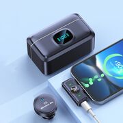 [Pachet 2x] Lavaliera wireless Receiver, Type-C, Noise Reduction 2.0, Digital Display Techsuit LW5, negru