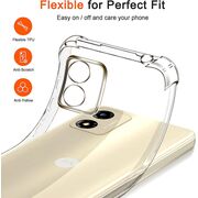 Pachet 360: Folie din sticla + Husa pentru Motorola Moto E13 Anti-Shock 1.5mm, transparent