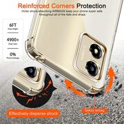 Pachet 360: Folie din sticla + Husa pentru Motorola Moto E13 Anti-Shock 1.5mm, transparent