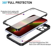 Pachet 360: Husa cu folie integrata pentru iPhone 13 Pro Max Cover360 fata spate - negru / transparent