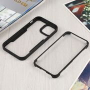 Pachet 360: Husa cu folie integrata pentru iPhone 15 Cover360 fata spate - negru / transparent