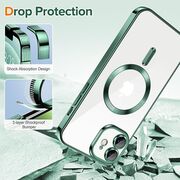 Husa pentru iPhone 12 cu MagSafe si protectie pentru lentile anti-shock 1.5 mm - deep green