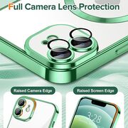 Husa pentru iPhone 12 cu MagSafe si protectie pentru lentile anti-shock 1.5 mm - light green