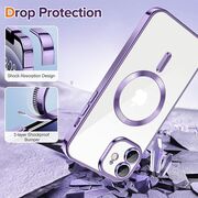 Husa pentru iPhone 12 cu MagSafe si protectie pentru lentile anti-shock 1.5 mm - light purple