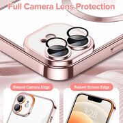 Husa pentru iPhone 12 cu MagSafe si protectie pentru lentile anti-shock 1.5 mm - pink