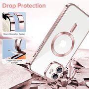 Husa pentru iPhone 12 cu MagSafe si protectie pentru lentile anti-shock 1.5 mm - pink