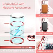 Husa pentru iPhone 12 cu MagSafe si protectie pentru lentile anti-shock 1.5 mm - rosu