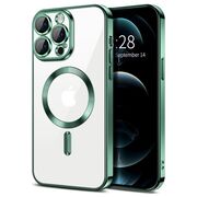 Husa pentru  iPhone 12 Pro cu MagSafe si protectie pentru lentile anti-shock 1.5 mm - verde
