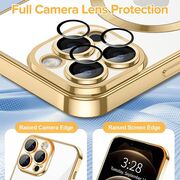 Husa pentru  iPhone 12 Pro cu MagSafe si protectie pentru lentile anti-shock 1.5 mm - auriu