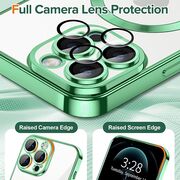 Husa pentru  iPhone 12 Pro cu MagSafe si protectie pentru lentile anti-shock 1.5 mm - verde deschis