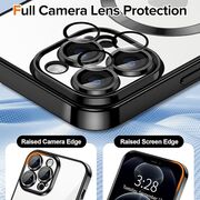 Husa pentru  iPhone 12 Pro Max cu MagSafe si protectie pentru lentile anti-shock 1.5 mm - negru