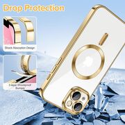 Husa pentru iPhone 13 cu MagSafe si protectie pentru lentile anti-shock 1.5 mm - gold
