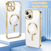 Husa pentru iPhone 13 cu MagSafe si protectie pentru lentile anti-shock 1.5 mm - gold