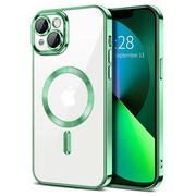 Husa pentru iPhone 13 cu MagSafe si protectie pentru lentile anti-shock 1.5 mm - light green
