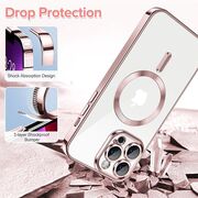 Husa pentru  iPhone 13 Pro cu MagSafe si protectie pentru lentile anti-shock 1.5 mm - roz