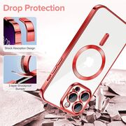 Husa pentru  iPhone 13 Pro Max cu MagSafe si protectie pentru lentile anti-shock 1.5 mm - rosu
