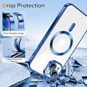 Husa pentru iPhone 14 cu MagSafe si protectie pentru lentile anti-shock 1.5 mm - deep blue