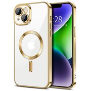 Husa pentru iPhone 14 cu MagSafe si protectie pentru lentile anti-shock 1.5 mm - gold