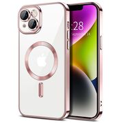 Husa pentru  iPhone 14 Plus cu MagSafe si protectie pentru lentile anti-shock 1.5 mm - roz