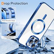 Husa pentru  iPhone 14 Pro  cu MagSafe si protectie pentru lentile anti-shock 1.5 mm - albastru