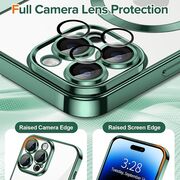 Husa pentru  iPhone 14 Pro Max cu MagSafe si protectie pentru lentile anti-shock 1.5 mm - verde