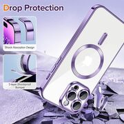 Husa pentru  iPhone 14 Pro Max cu MagSafe si protectie pentru lentile anti-shock 1.5 mm - mov